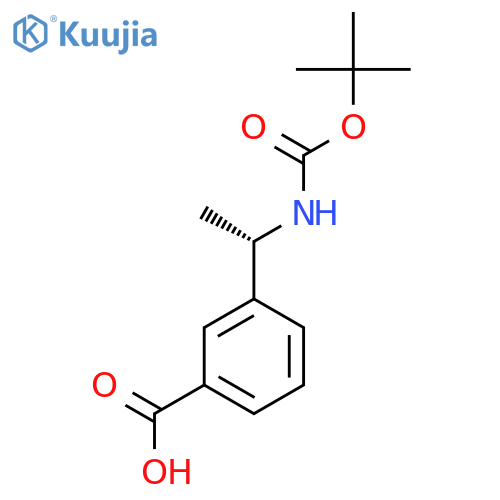 (S)-3-(1-Tert-butoxycarbonylamino-ethyl)-benzoic acid structure
