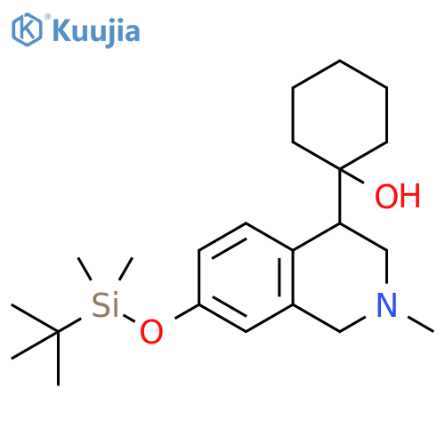 1-7-(1,1-Dimethylethyl)dimethylsilyloxy-1,2,3,4-tetrahydro-2-methyl-4-isoquinolinyl-cyclohexanol structure