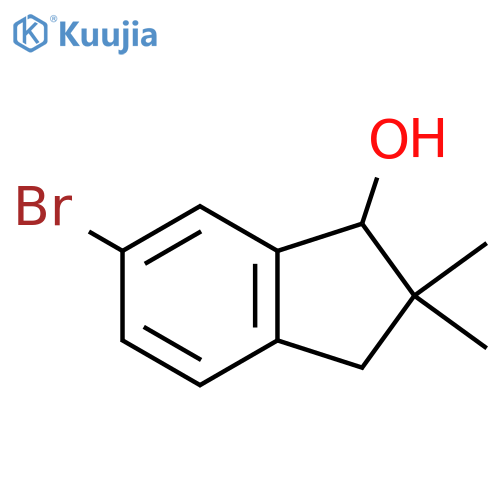 1H-Inden-1-ol, 6-bromo-2,3-dihydro-2,2-dimethyl- structure