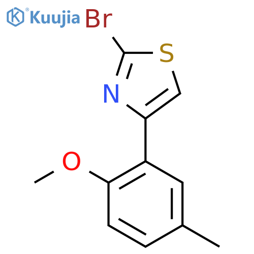 2-Bromo-4-(2-methoxy-5-methyl-phenyl)-thiazole structure