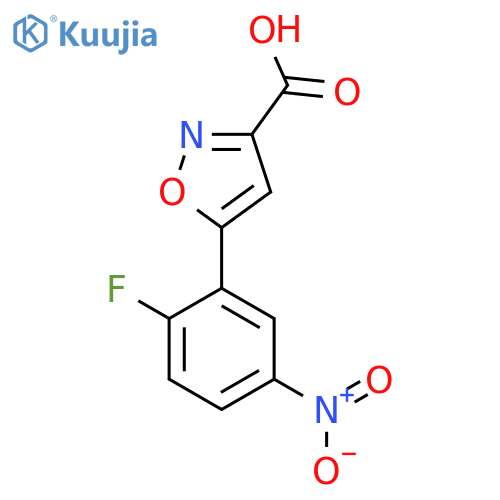 5-(2-Fluoro-5-nitrophenyl)-1,2-oxazole-3-carboxylic acid structure