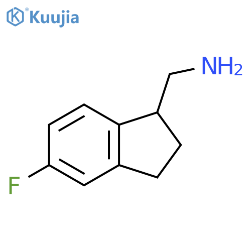(5-fluoro-2,3-dihydro-1H-inden-1-yl)methanamine structure