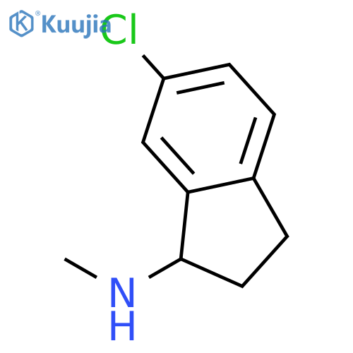 6-chloro-N-methyl-2,3-dihydro-1H-inden-1-amine structure