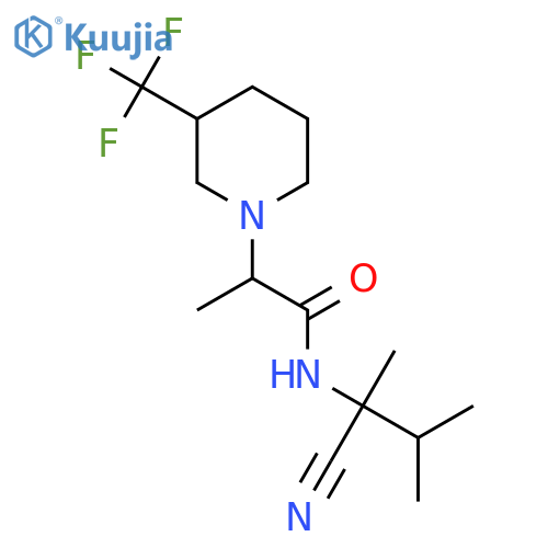 N-(1-cyano-1,2-dimethylpropyl)-2-[3-(trifluoromethyl)piperidin-1-yl]propanamide structure
