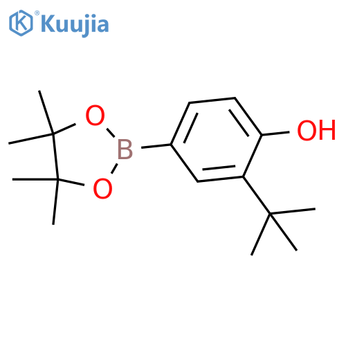 2-tert-butyl-4-(4,4,5,5-tetramethyl-1,3,2-dioxaborolan-2-yl)phenol structure