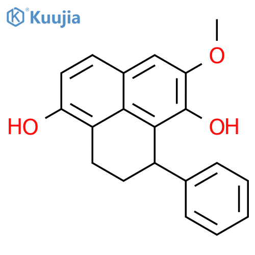 (1R)-2,3-dihydro-4,9-dihydroxy-8-methoxy-1-phenylphenalene structure