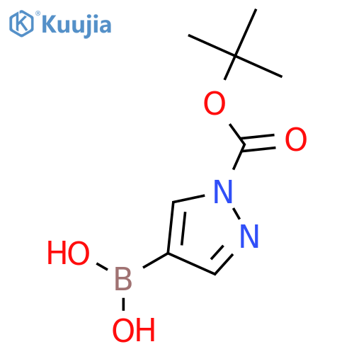 (1-(tert-butoxycarbonyl)-1H-pyrazol-4-yl)boronic acid structure
