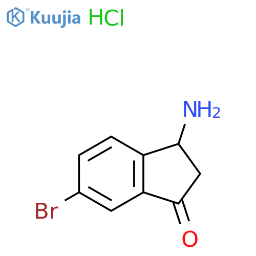 3-amino-6-bromo-2,3-dihydro-1H-inden-1-one hydrochloride structure