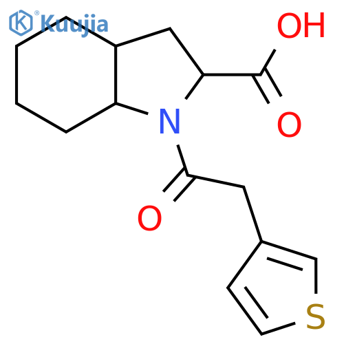 1-2-(Thiophen-3-yl)acetyl-octahydro-1H-indole-2-carboxylic Acid structure