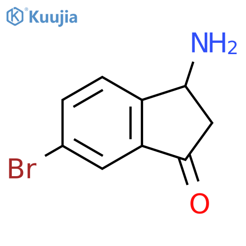 3-amino-6-bromo-2,3-dihydro-1H-inden-1-one structure
