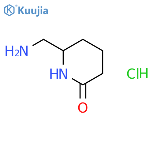 6-(aminomethyl)piperidin-2-one;hydrochloride structure