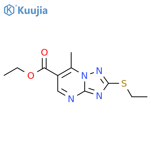 Ethyl 2-(ethylthio)-7-methyl1,2,4triazolo1,5-apyrimidine-6-carboxylate structure