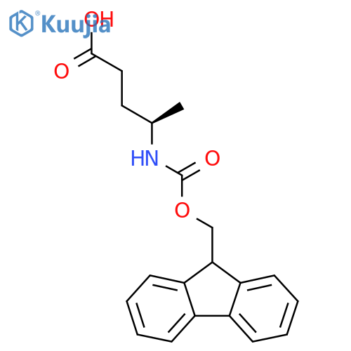 (4R)-4-{[(9H-Fluoren-9-ylmethoxy)carbonyl]amino}pentanoic acid structure