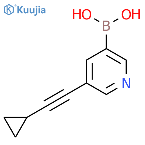 5-(cyclopropylethynyl)pyridin-3-ylboronic acid structure