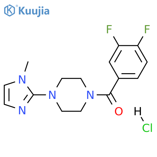 1-(3,4-difluorobenzoyl)-4-(1-methyl-1H-imidazol-2-yl)piperazine hydrochloride structure