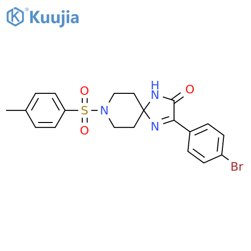 3-(4-bromophenyl)-8-(4-methylbenzenesulfonyl)-1,4,8-triazaspiro[4.5]dec-3-en-2-one structure