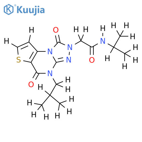 2-[8-(2-methylpropyl)-7,12-dioxo-5-thia-1,8,10,11-tetraazatricyclo[7.3.0.0^{2,6}]dodeca-2(6),3,9-trien-11-yl]-N-(propan-2-yl)acetamide structure