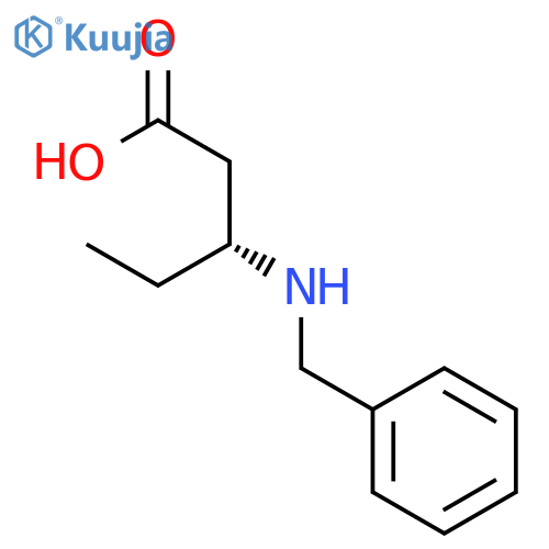 Pentanoic acid, 3-[(phenylmethyl)amino]-, (3R)- structure