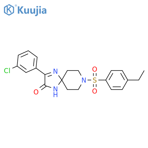 3-(3-chlorophenyl)-8-(4-ethylbenzenesulfonyl)-1,4,8-triazaspiro[4.5]dec-3-en-2-one structure