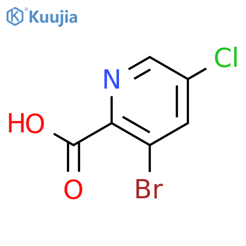 3-Bromo-5-chloropyridine-2-carboxylic acid structure