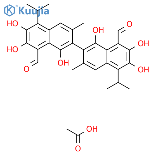 (S)-Gossypol (acetic acid) structure
