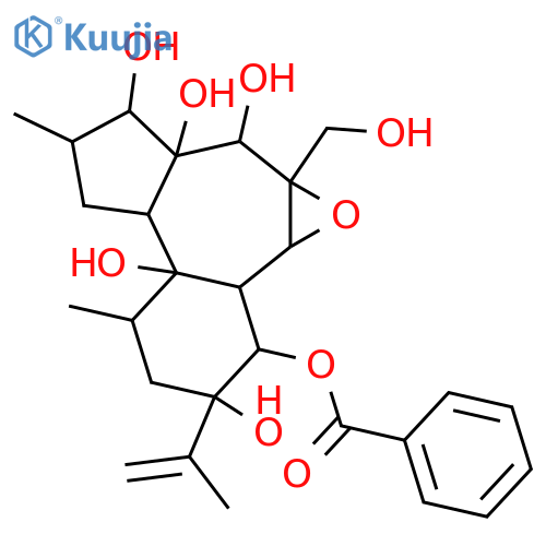 6,7-Epoxy-4,5,9,13,14,20-hexahydroxy-1,15-daphnadien-3-one; (4β,5β,6α,7α,9α,13α,14α)-form, 1,2β-Dihydro, 3β-alcohol, 14-benzoyl structure