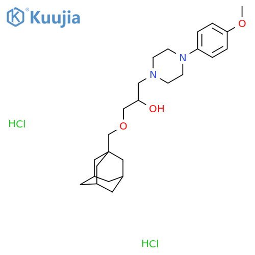 1-(adamantan-1-yl)methoxy-3-4-(4-methoxyphenyl)piperazin-1-ylpropan-2-ol dihydrochloride structure