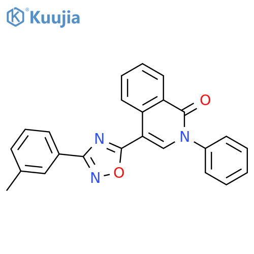 4-[3-(3-methylphenyl)-1,2,4-oxadiazol-5-yl]-2-phenyl-1,2-dihydroisoquinolin-1-one structure