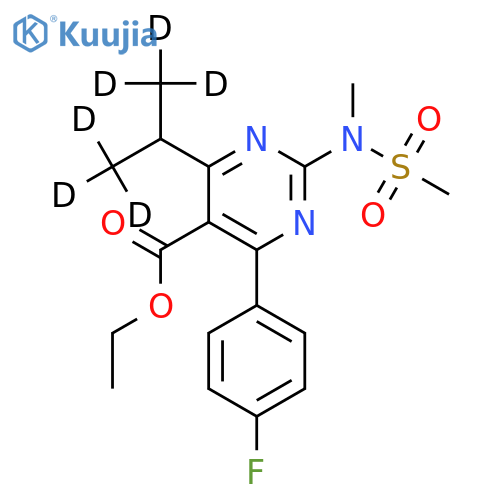 Ethyl 4-(4-Fluorophenyl)-6-isopropyl-2-(N-methylmethylsulfonamido)pyrimidine-5-carboxylate-d6 structure