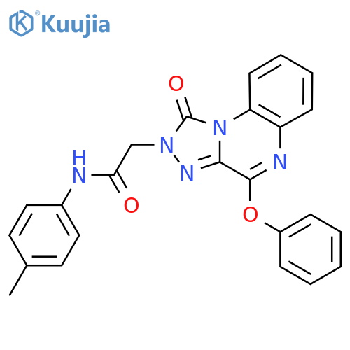 N-(4-methylphenyl)-2-{1-oxo-4-phenoxy-1H,2H-[1,2,4]triazolo[4,3-a]quinoxalin-2-yl}acetamide structure