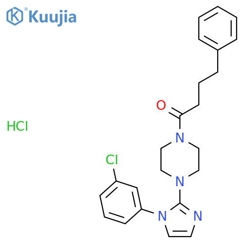 1-{4-1-(3-chlorophenyl)-1H-imidazol-2-ylpiperazin-1-yl}-4-phenylbutan-1-one hydrochloride structure