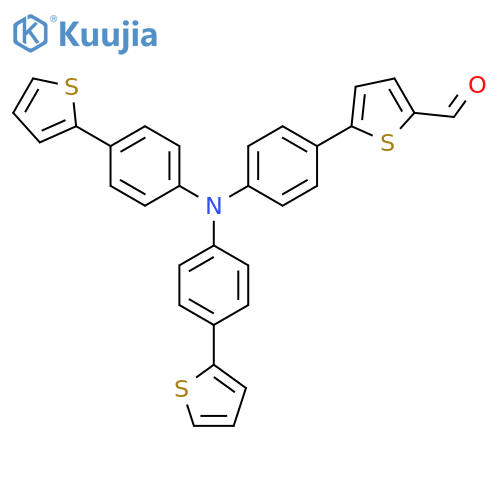 2-Thiophenecarboxaldehyde, 5-[4-[bis[4-(2-thienyl)phenyl]amino]phenyl]- structure