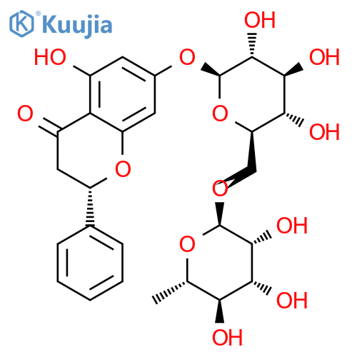 4H-1-Benzopyran-4-one,7-[[6-O-(6-deoxy-a-L-mannopyranosyl)-b-D-glucopyranosyl]oxy]-2,3-dihydro-5-hydroxy-2-phenyl-,(S)- (9CI) structure