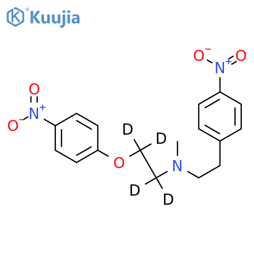 Methyl-(4-nitrophenylethyl)-4-(nitrophenoxyethyl)amine-d4 structure