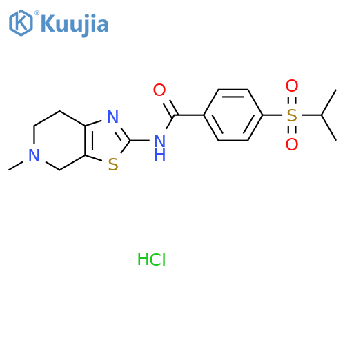 N-{5-methyl-4H,5H,6H,7H-1,3thiazolo5,4-cpyridin-2-yl}-4-(propane-2-sulfonyl)benzamide hydrochloride structure