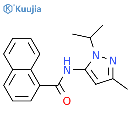 N-3-methyl-1-(propan-2-yl)-1H-pyrazol-5-ylnaphthalene-1-carboxamide structure