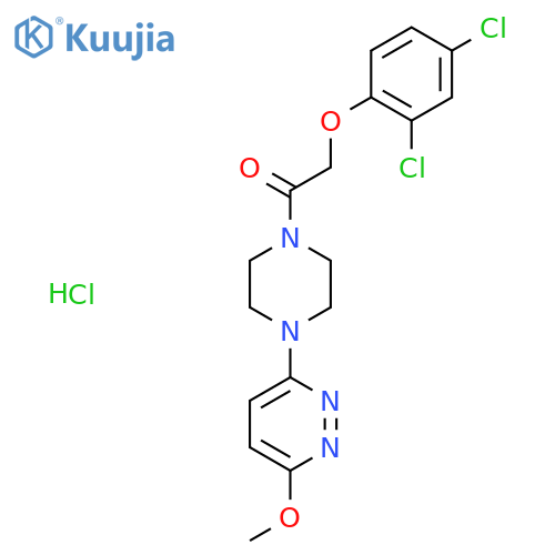 2-(2,4-dichlorophenoxy)-1-4-(6-methoxypyridazin-3-yl)piperazin-1-ylethan-1-one hydrochloride structure