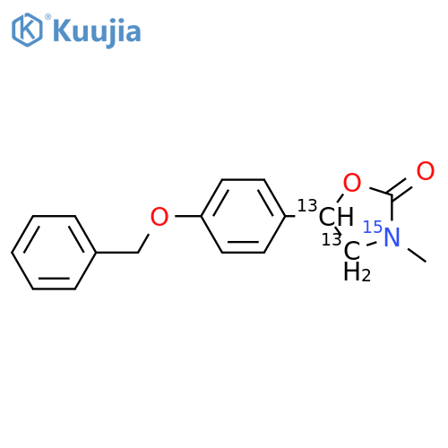 5-(4’-Benzyloxyphenyl)-3-methyl-4,5-di-13C,3-15N-2-oxazolidone structure