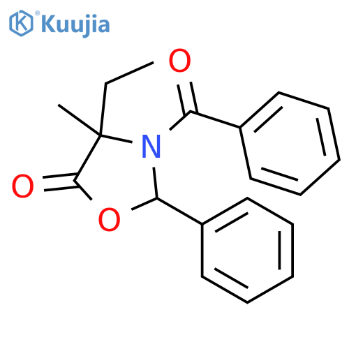 (2S,4R)-3-Benzoyl-4-ethyl-4-methyl-2-phenyloxazolidin-5-one structure