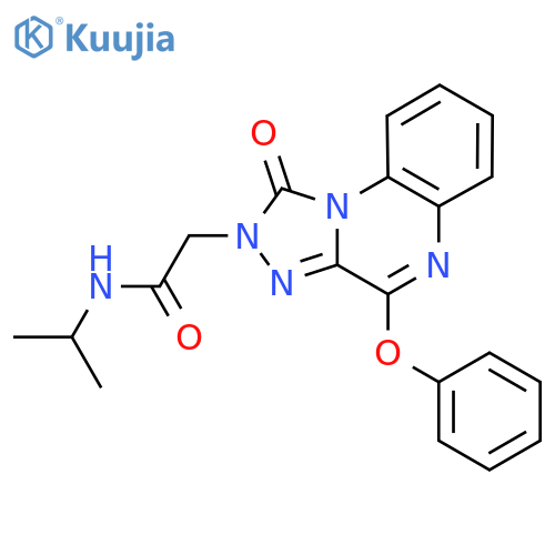 2-{1-oxo-4-phenoxy-1H,2H-[1,2,4]triazolo[4,3-a]quinoxalin-2-yl}-N-(propan-2-yl)acetamide structure