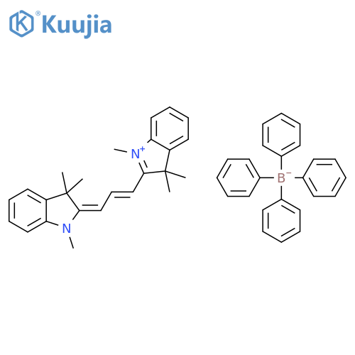 1,3,3-TRIMETHYL-2-[(E)-3-(1,3,3-TRIMETHYL-1,3-DIHYDRO-2H-INDOL-2-YLIDENE)-1-PROPENYL]-3H-INDOLIUM TETRAPHENYLBORATE structure