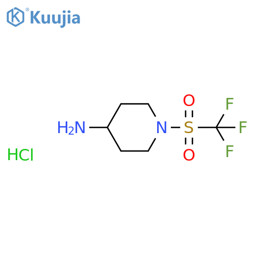 1-((Trifluoromethyl)sulfonyl)piperidin-4-amine hydrochloride structure