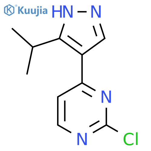 2-Chloro-4-(5-isopropyl-1H-pyrazol-4-yl)pyrimidine structure