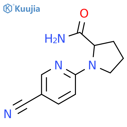 1-(5-cyanopyridin-2-yl)pyrrolidine-2-carboxamide structure
