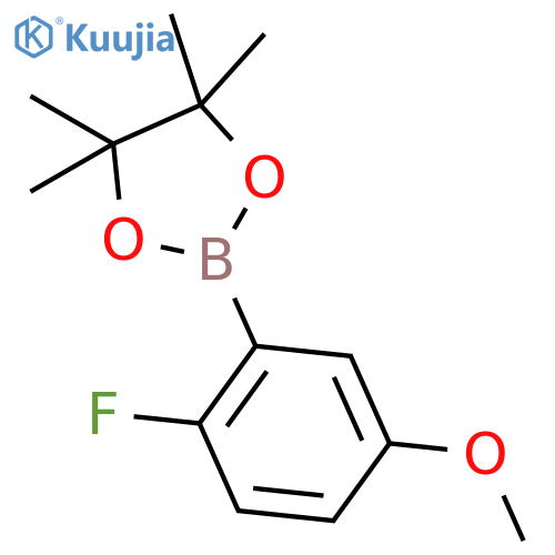 2-(2-fluoro-5-methoxyphenyl)-4,4,5,5-tetramethyl-1,3,2-dioxaborolane structure