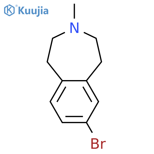 7-bromo-3-methyl-1,2,4,5-tetrahydro-3-benzazepine structure