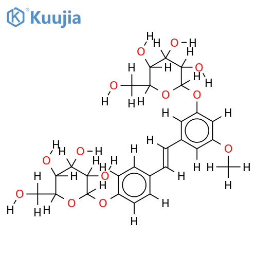 5-methylresveratrol-3,4'-O-beta-D-diglucopyranoside structure