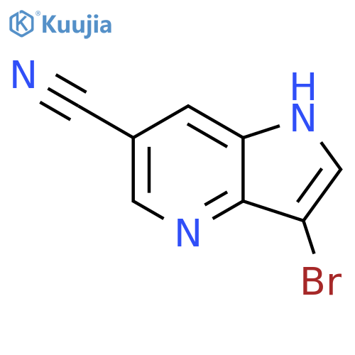 3-bromo-1H-pyrrolo3,2-bpyridine-6-carbonitrile structure