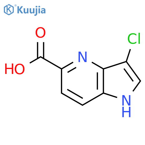 3-chloro-1H-pyrrolo[3,2-b]pyridine-5-carboxylic acid structure