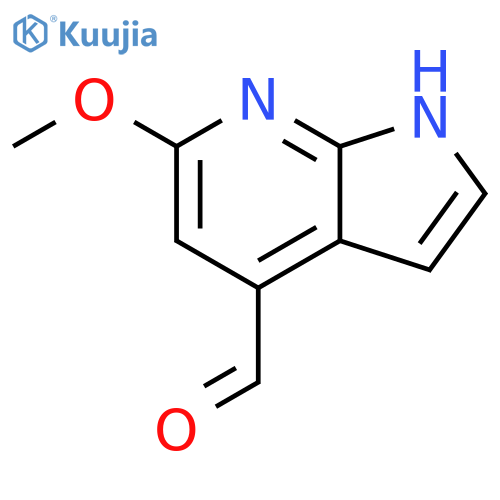 6-methoxy-1H-pyrrolo[2,3-b]pyridine-4-carbaldehyde structure